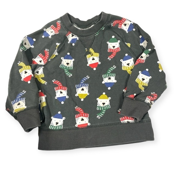Hanna Anderson Kids Winter Hat And Scarf Polar Bear Printed Pull On Crewneck 90 - Picture 1 of 4